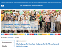 Tablet Screenshot of lebenshilfe-bruchsal.de